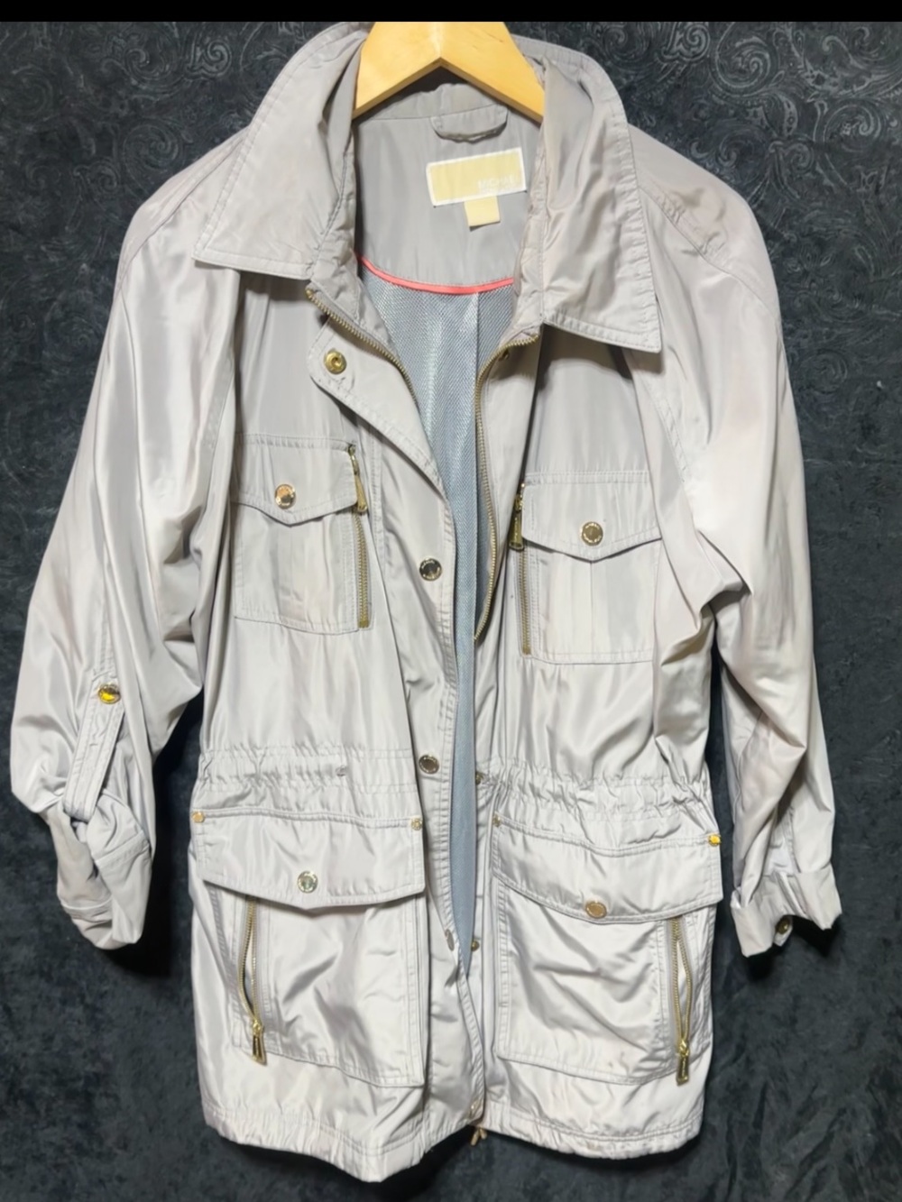 Preowned Michael Kors XL Women's Lightweight rain coat utility jacket (read)
